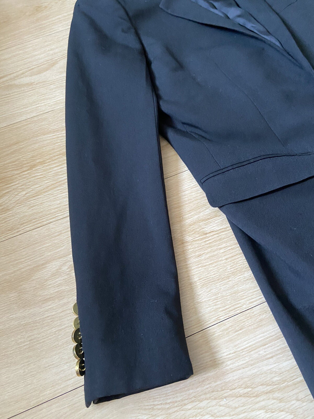 F46 Saint Laurent gold double button blazer jacket suit