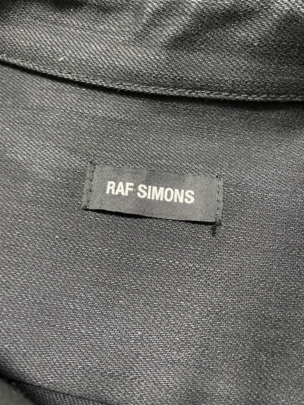 Os Raf Simons X Christian F Back printing Denim shirt jacket