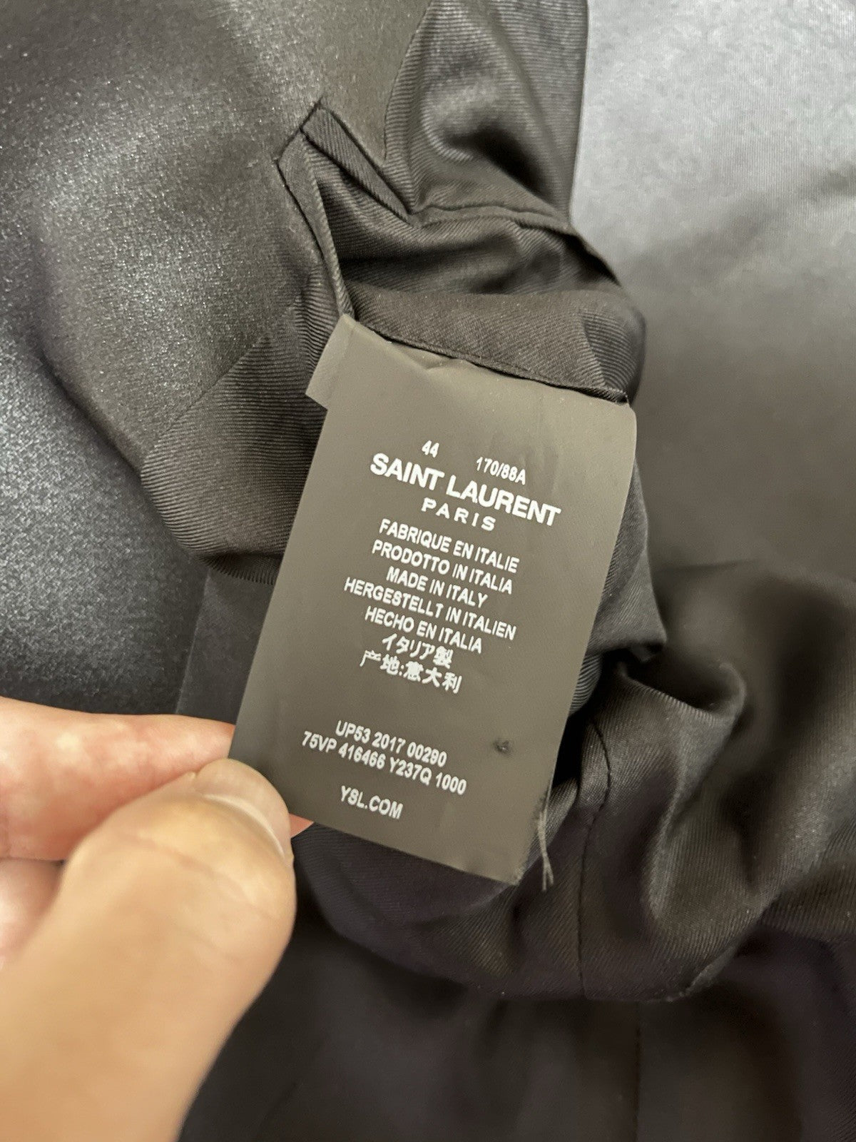 44 Saint laurent glitter Le smoking peaked lapel blazer suit jacket