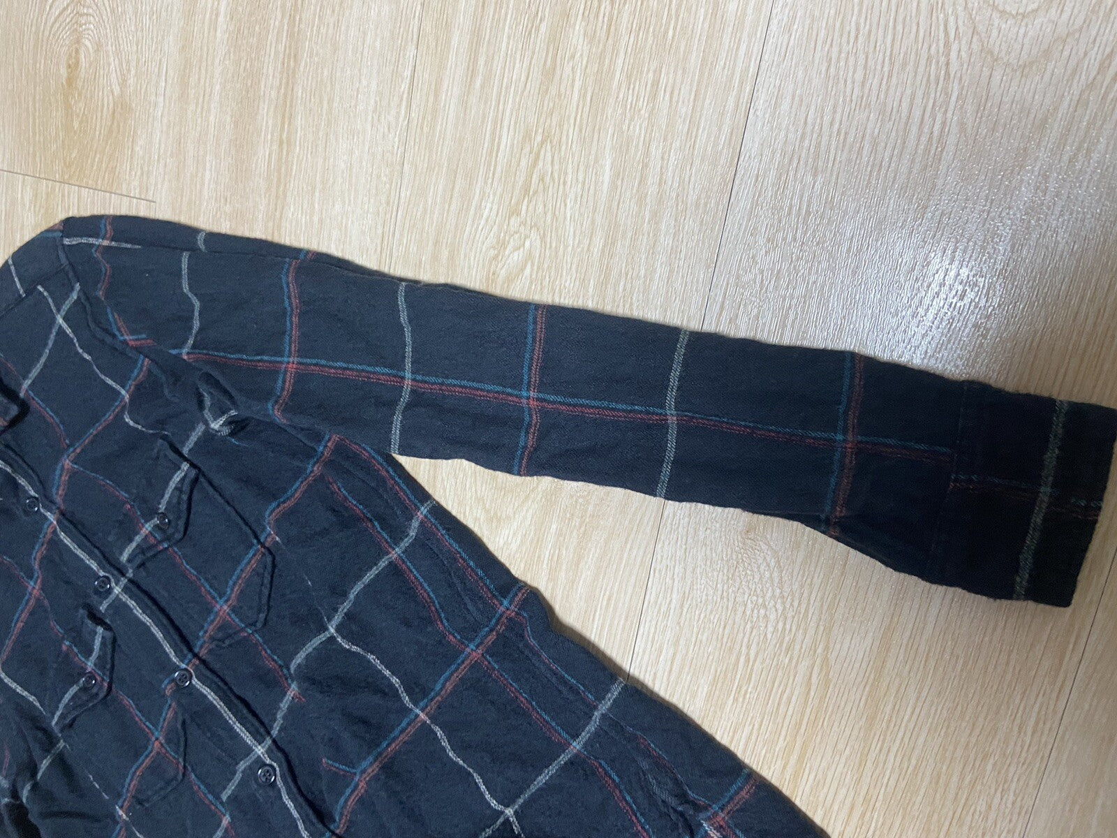 XS Saint Laurent 2018 Black Flannel cotton linen shirt