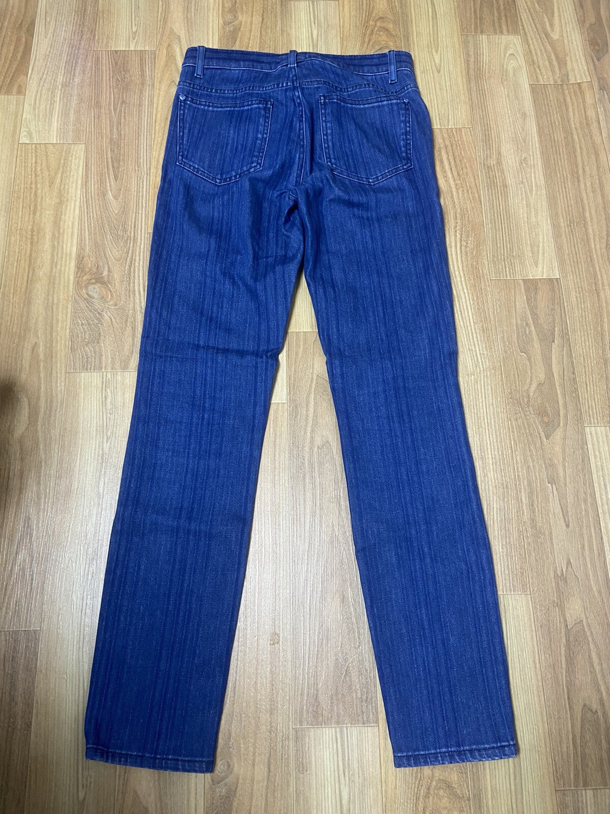 36 Chanel striped washing denim pants jeans