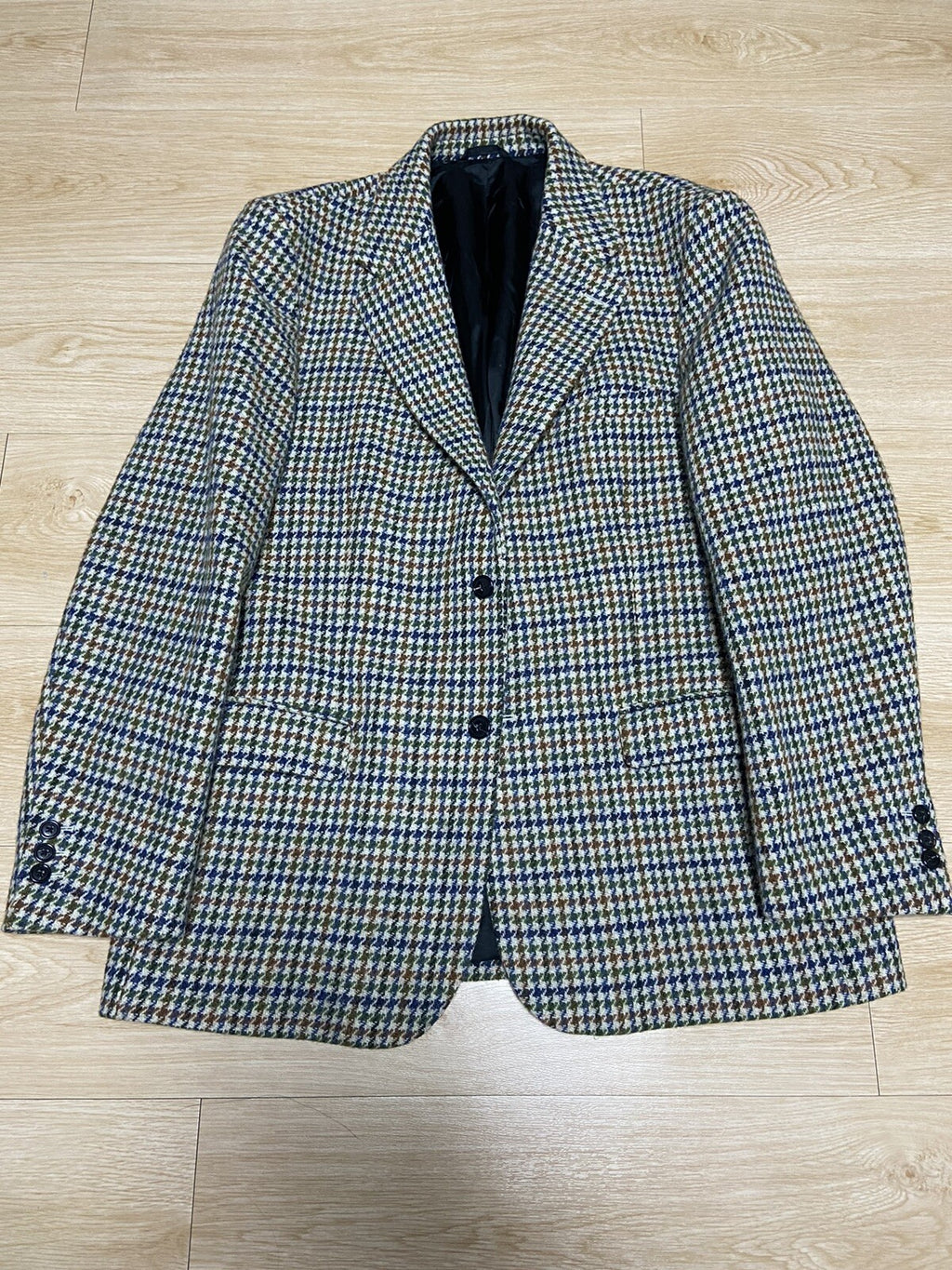 46 Raf Simons multi color houndtooth blazer jacket