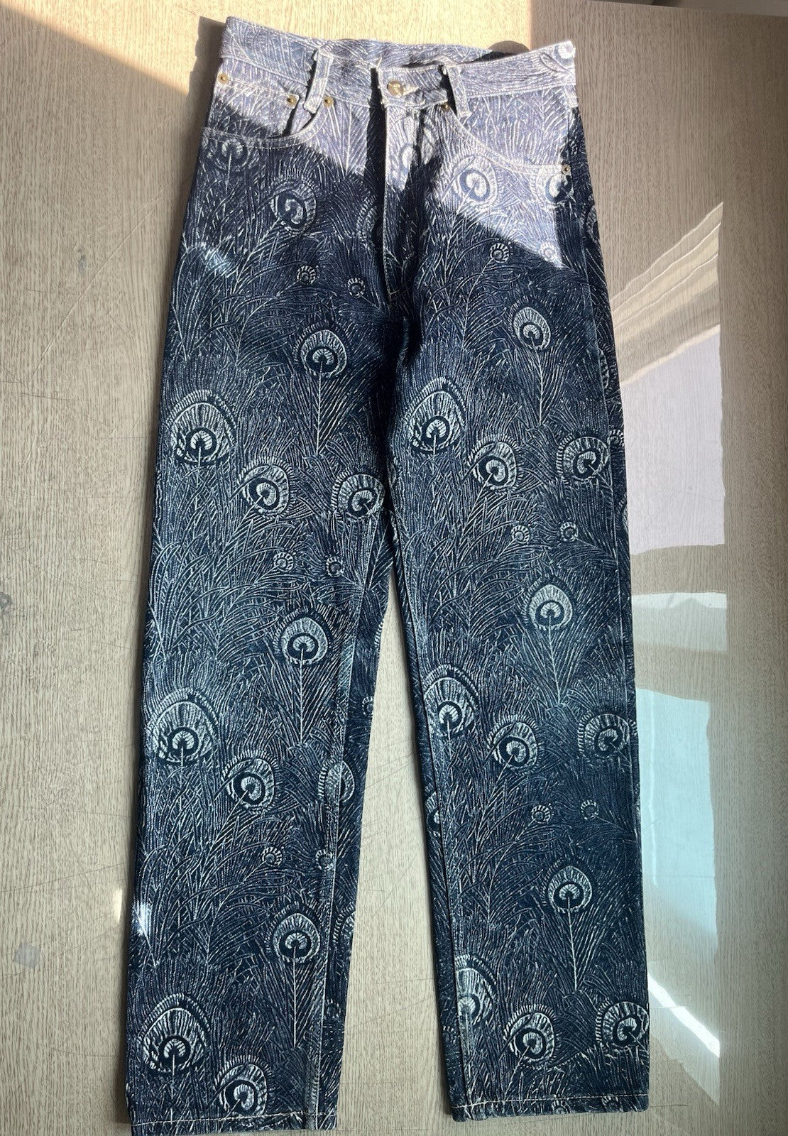 28 Vivienne Westwood Vintage 90s peacock Denim Pants Jeans