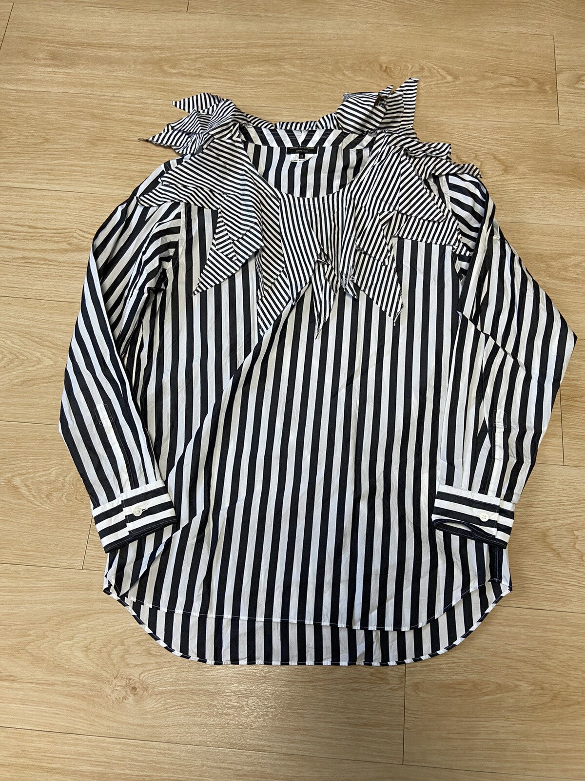 XS Comme Des garcons homme plus clown collar shirt