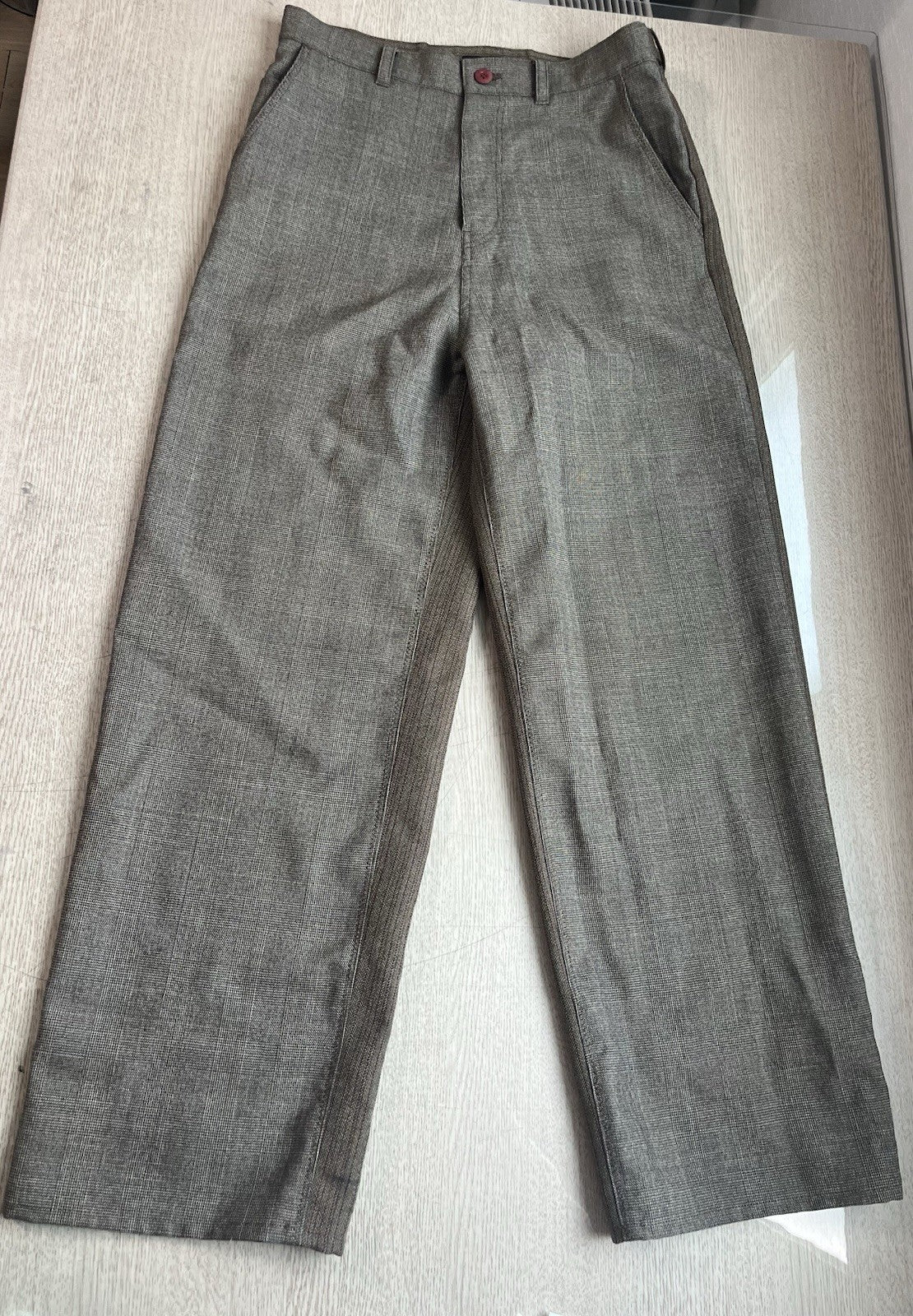 2 Undercover double sides wool slacks carpenter wide pants