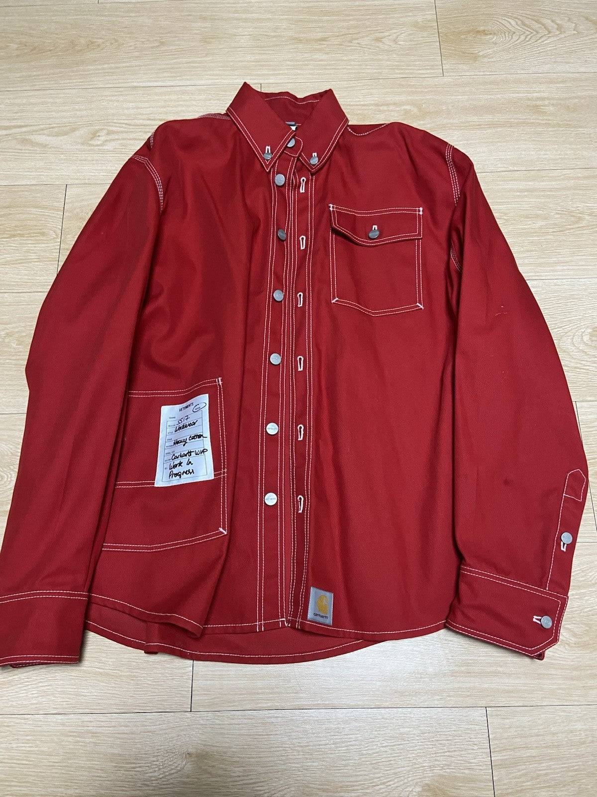 XS Vetements Carhartt oversized work jacket red