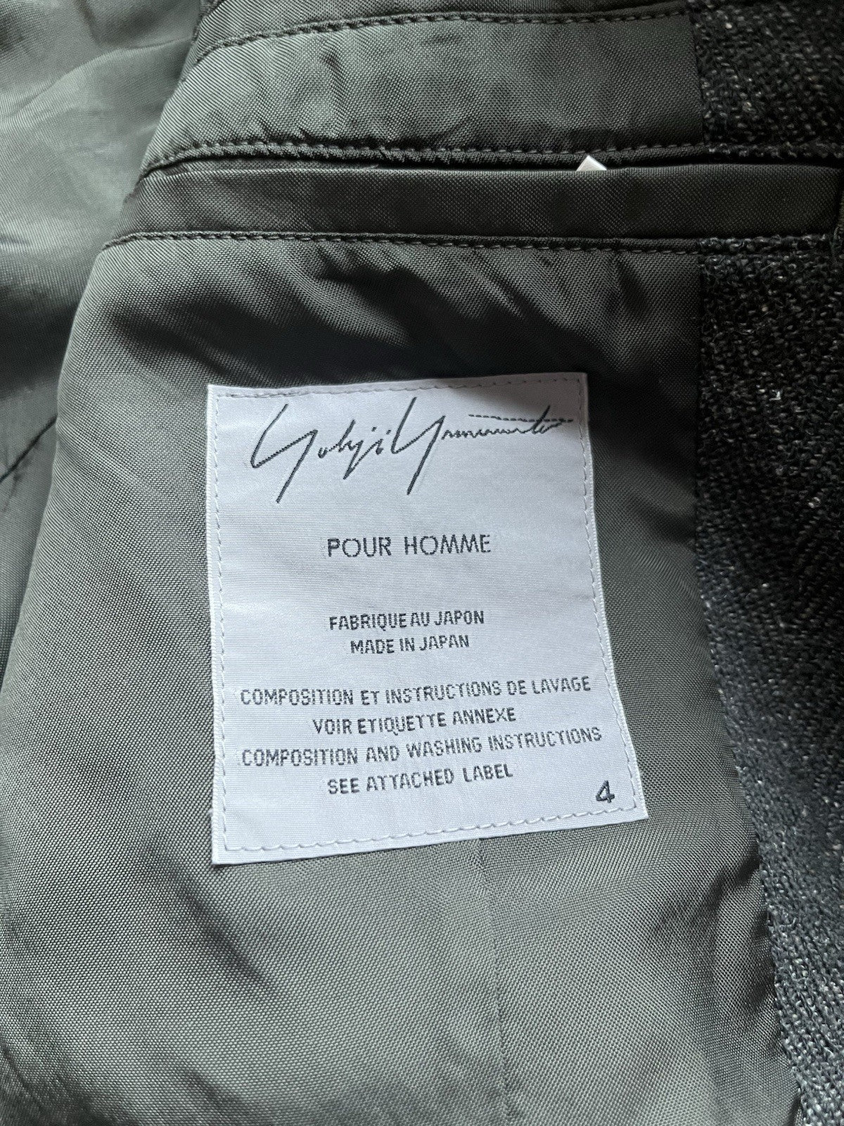 4 Yohji yamamoto wool silk military blazer jacket