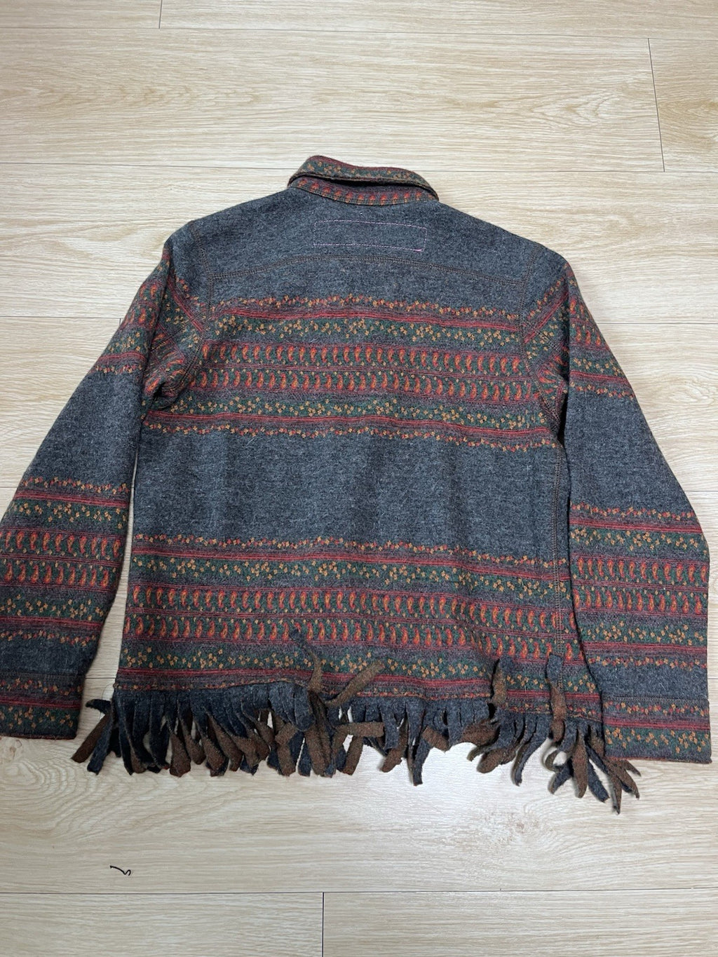S Junya watatanabe man fringe wool knit jacket