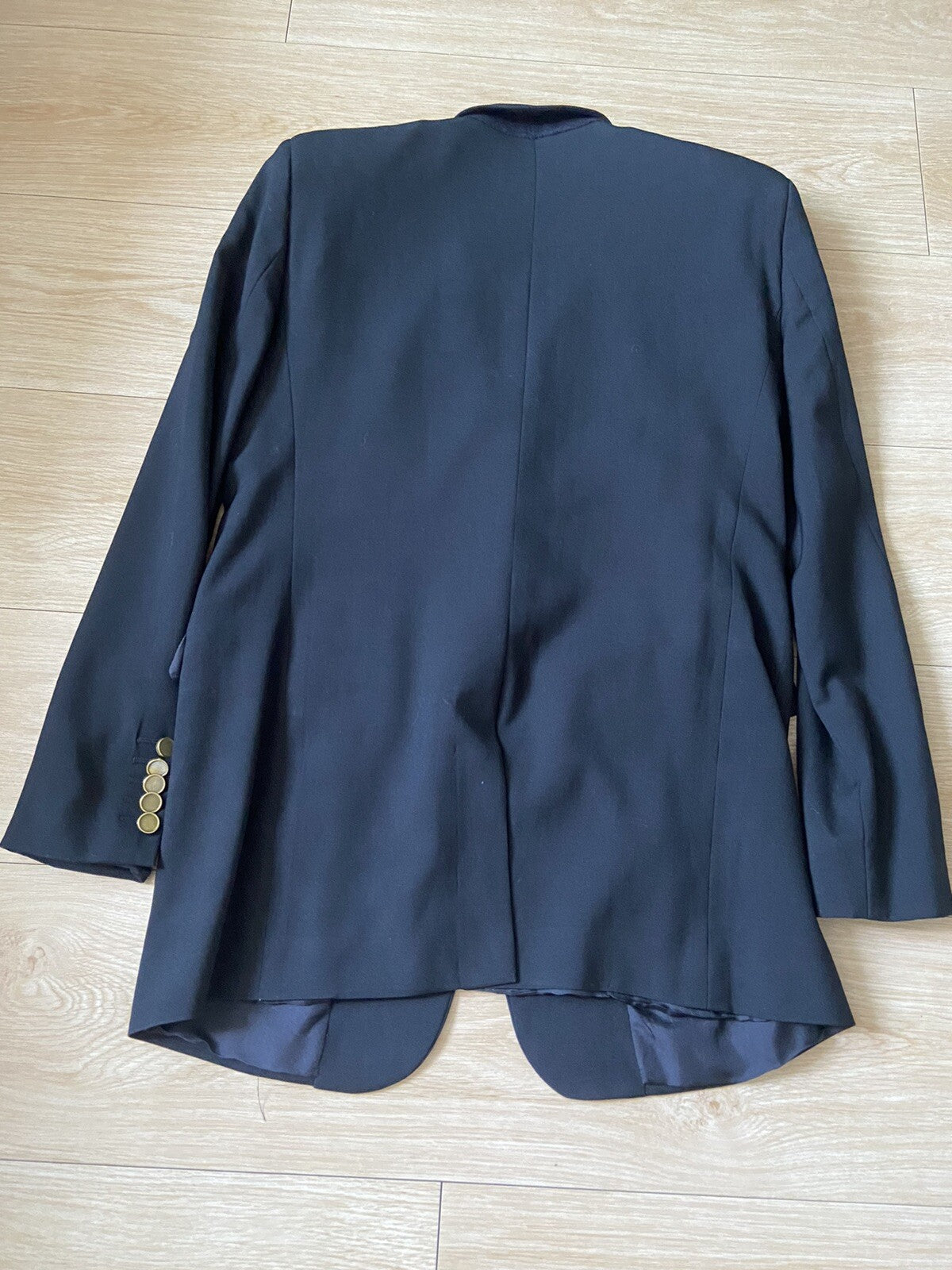 F46 Saint Laurent gold double button blazer jacket suit