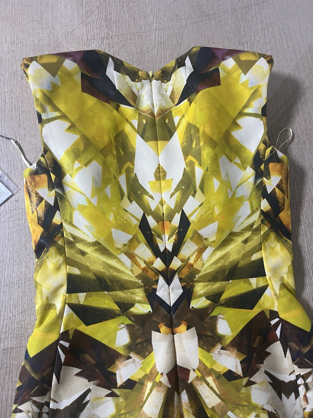 42 Alexander Mcqueen Ss09 Natural Distinction kaleidoscope Printing Silk Dress