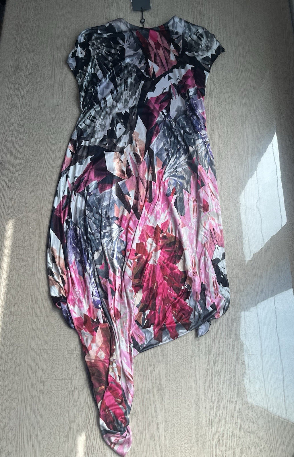 42 Alexander Mcqueen Ss09 Natural Distinction kaleidoscope Printing Silk Dress