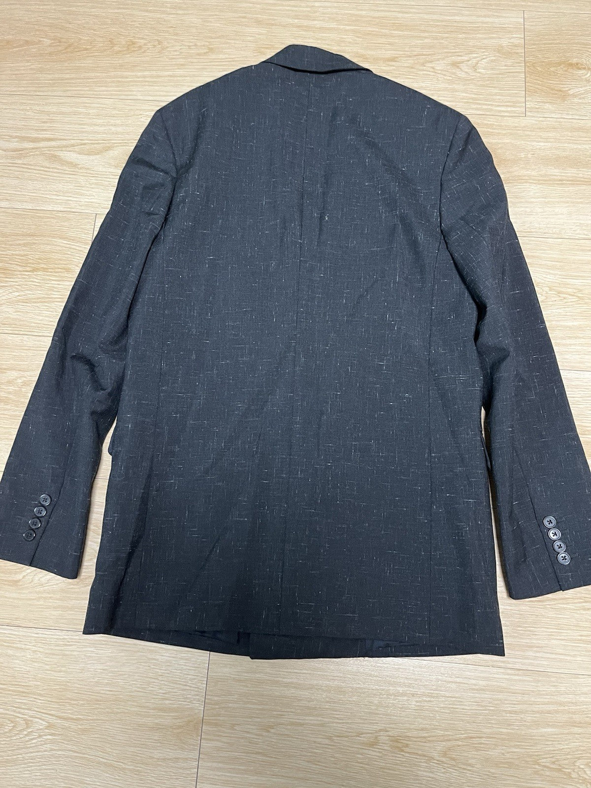 46 Saint Laurent SS14 look3 assymmetric peaked lapel blazer suit jacket