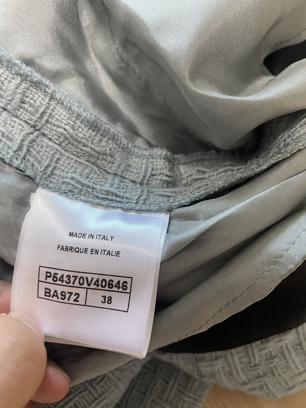 38 Chanel Waist bend ribbon wool tweed wide pants