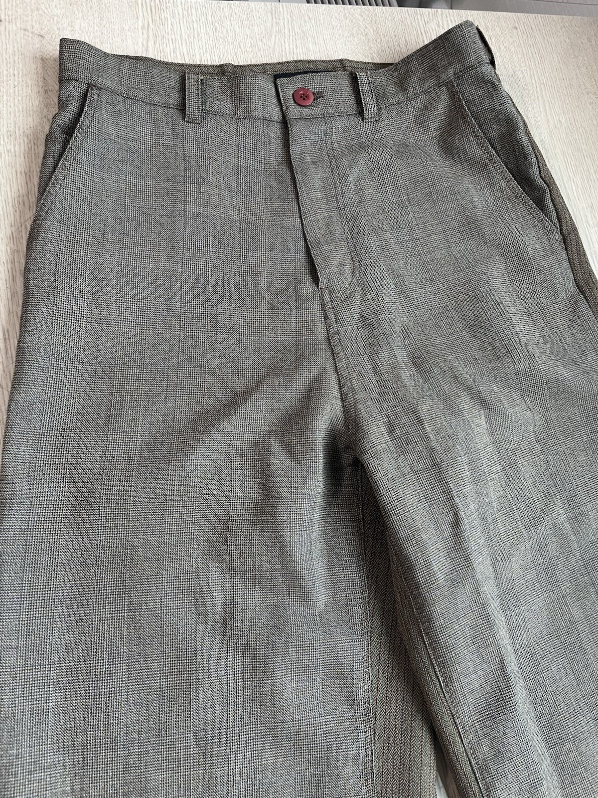 2 Undercover double sides wool slacks carpenter wide pants