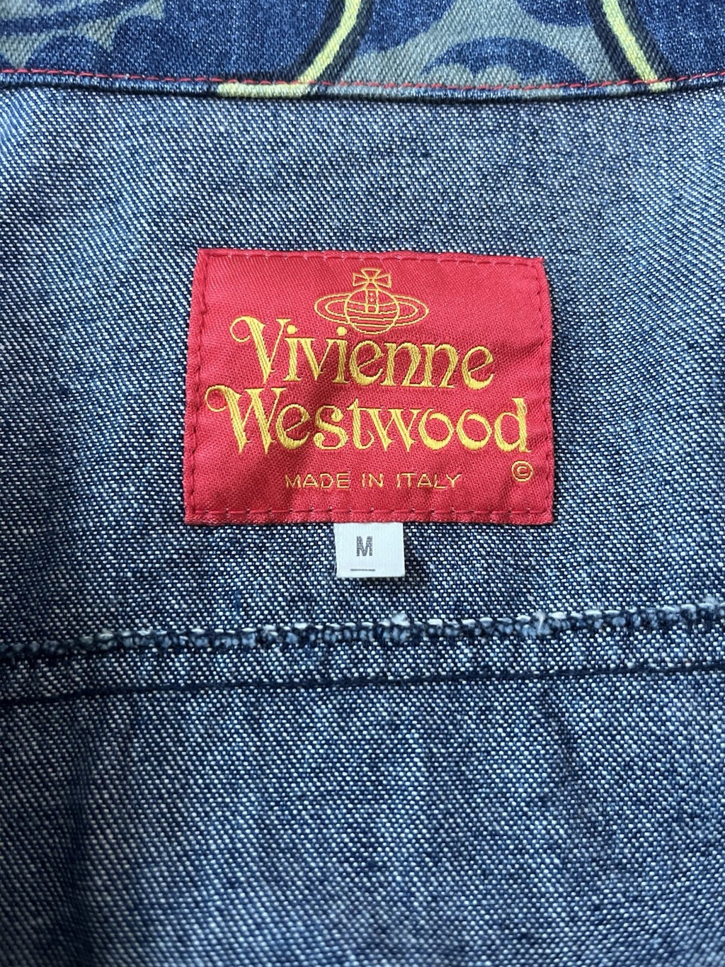 M Vivienne westwood VINTAGE 90s Grand hotel paisley Printing denim jacket