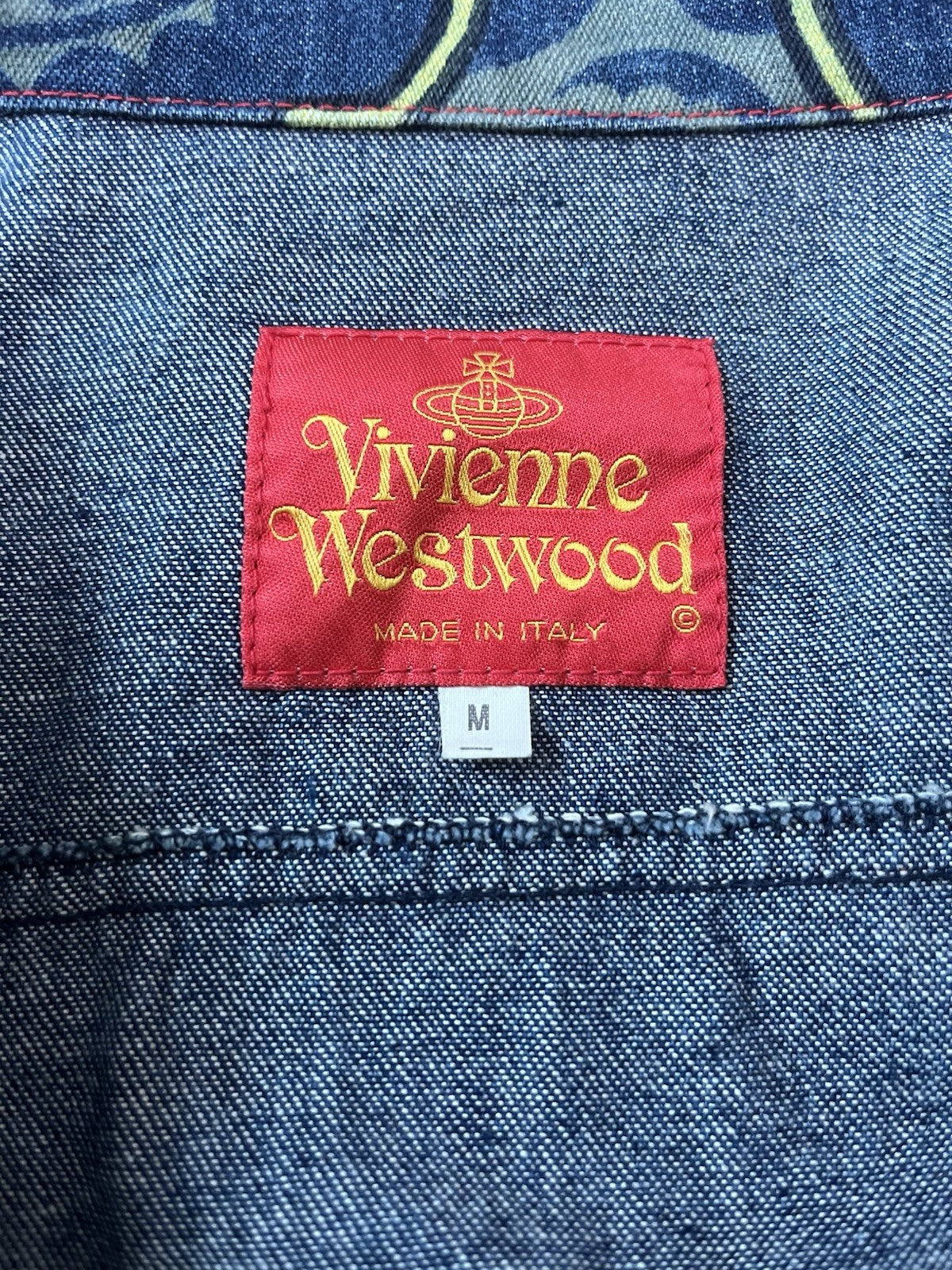M Vivienne westwood VINTAGE 90s Grand hotel paisley Printing denim jacket