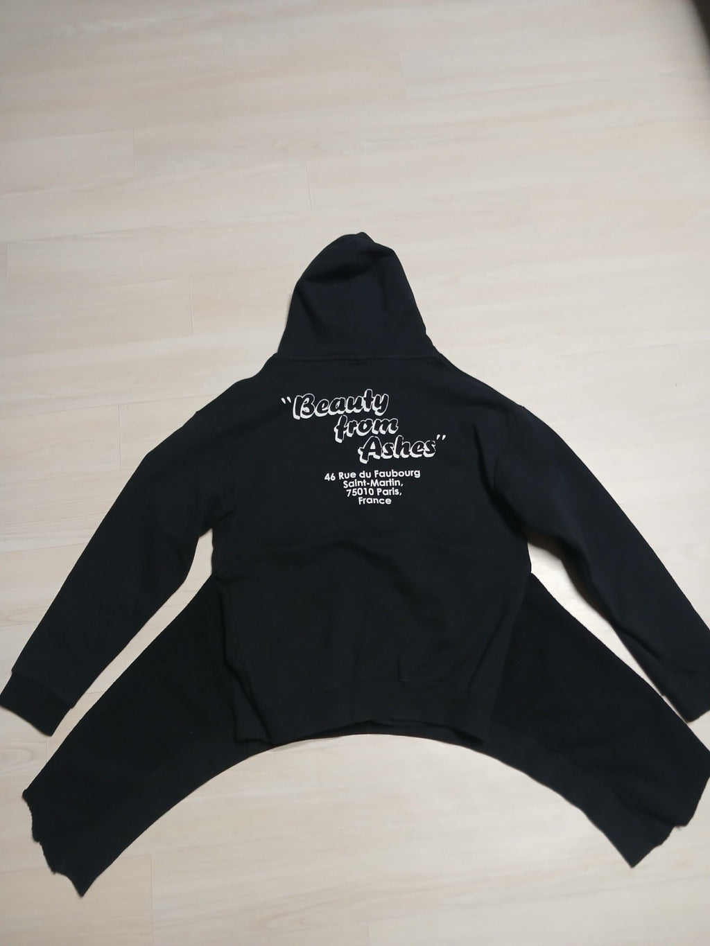 S vetements WE OUR HOMETOWN layered hoodie
