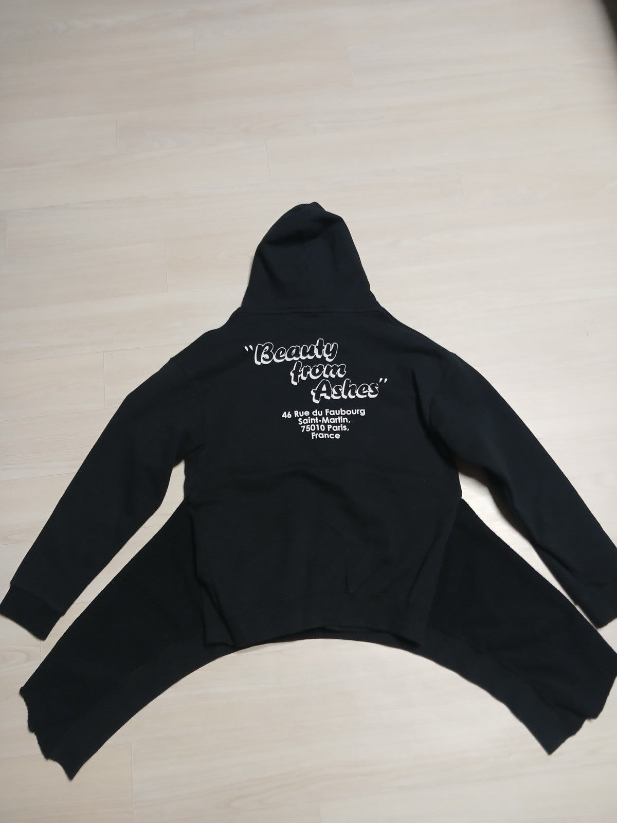 S vetements WE OUR HOMETOWN layered hoodie