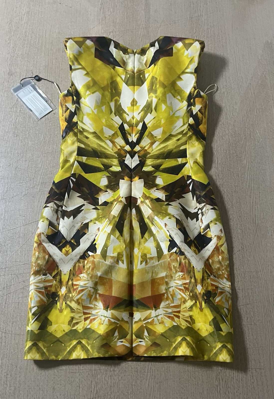 42 Alexander Mcqueen Ss09 Natural Distinction kaleidoscope Printing Silk Dress
