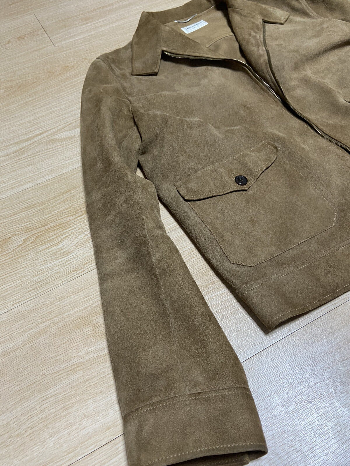 54 Saint Laurent ss14 14ss aviator suede leather jacket