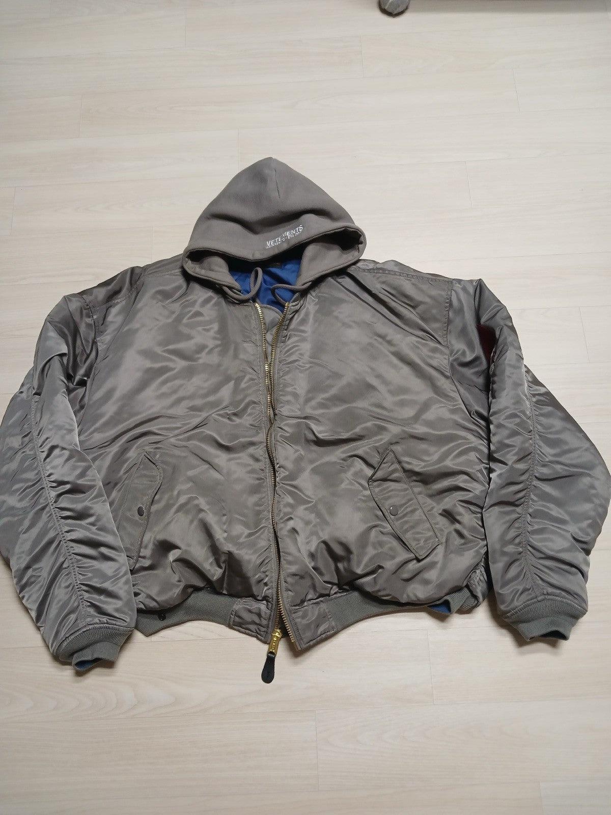 S Vetements alpha ss17 reversible oversized bomber jacket