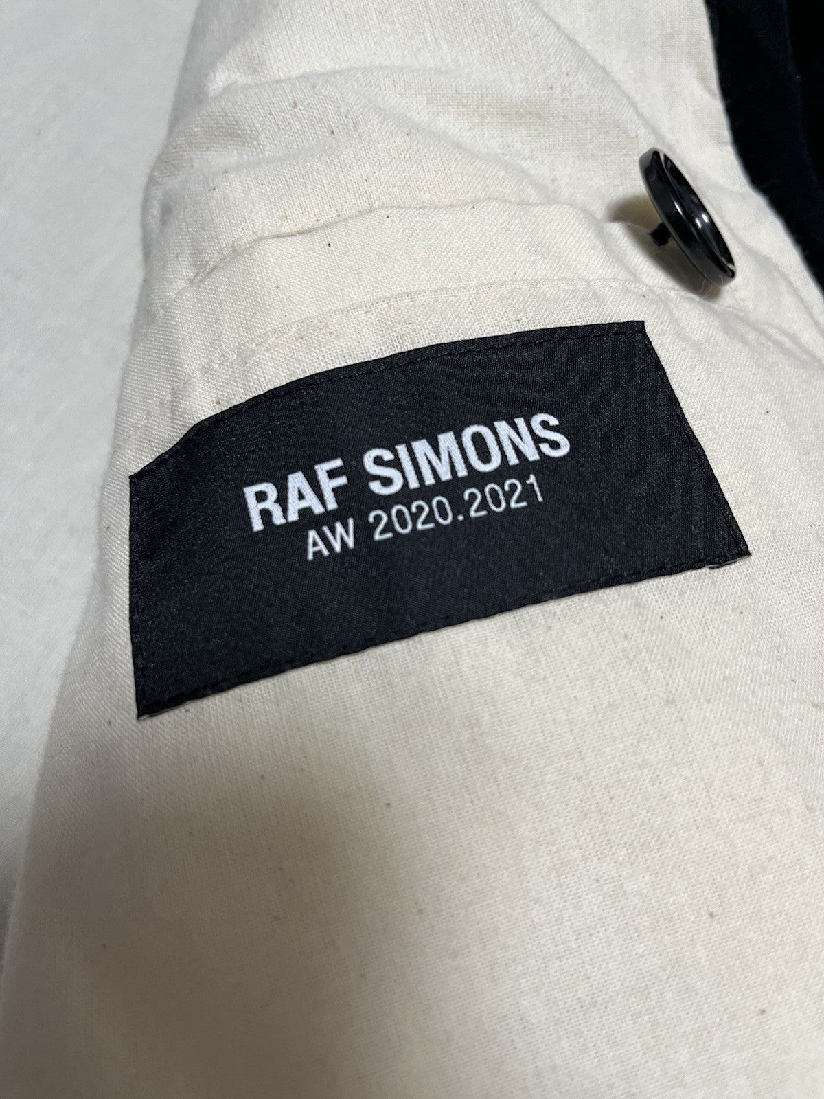 52 Raf Simons Boxy Short Velvet oversized caban coat jacket