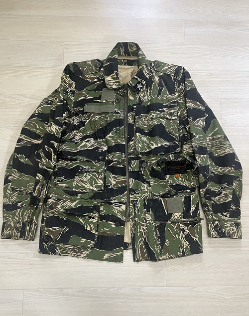 2 Undercover reconstructed M-65 tiger camo military jacket