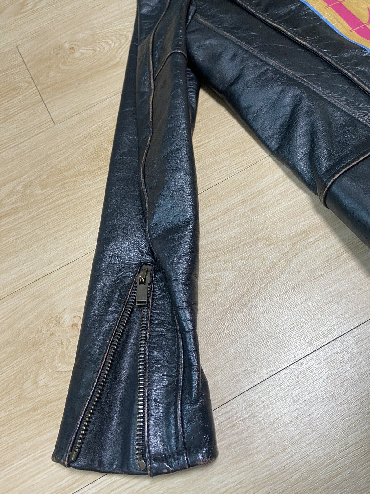 46 Saint Laurent 1971 printing L01 rider leather jacket