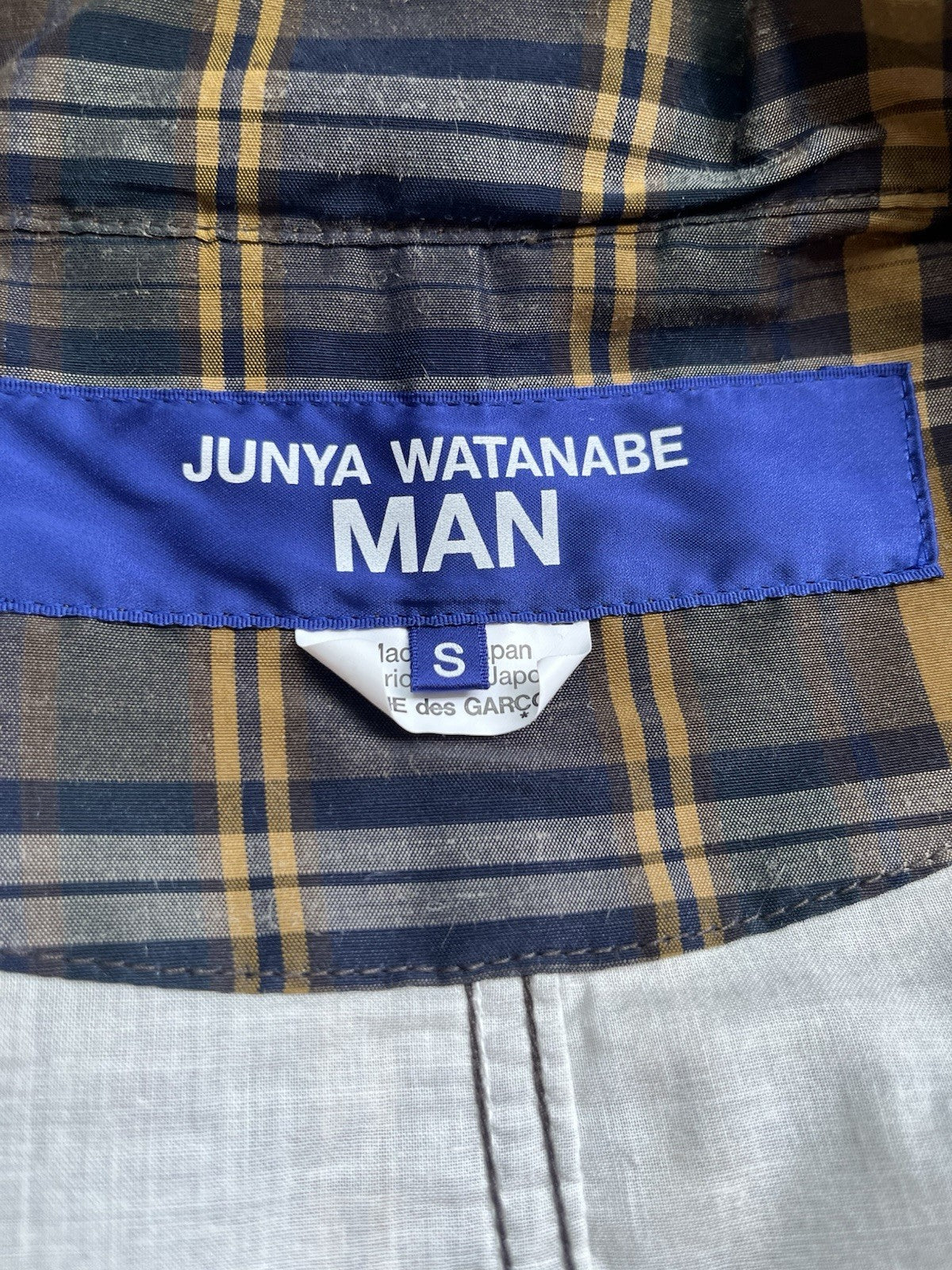 S Junya Watanabe man comme des garcons Ss22 m65 tartan Military jacket