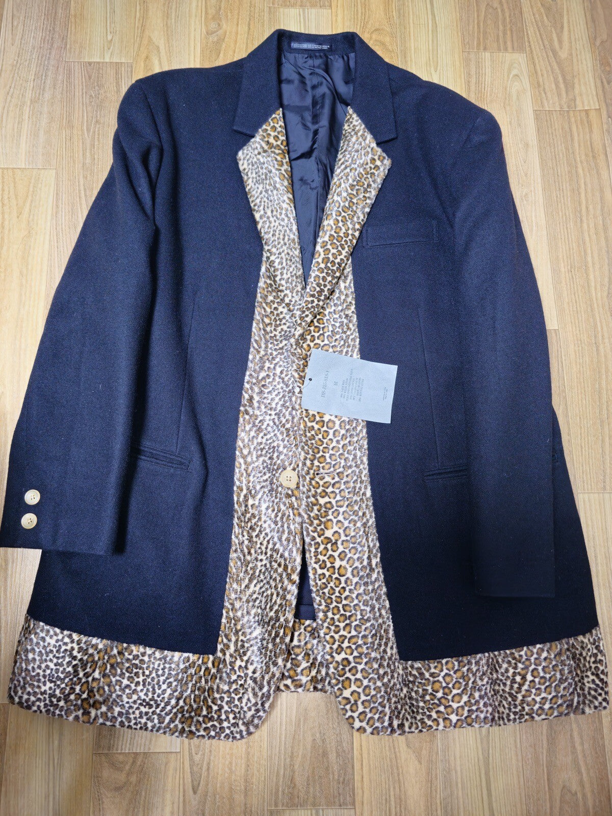 BNWT M Yohji Yamamoto pour homme aw92 leopars wool coat