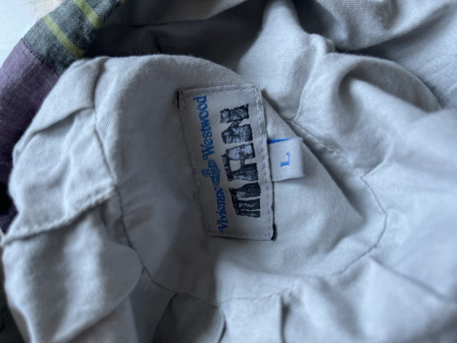 L Vivienne Westwood man vintage striped Orb Logo hat