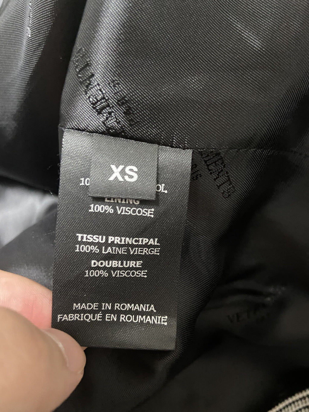 XS Vetements Houndstooth Oversized arm-cutten blazer jacket