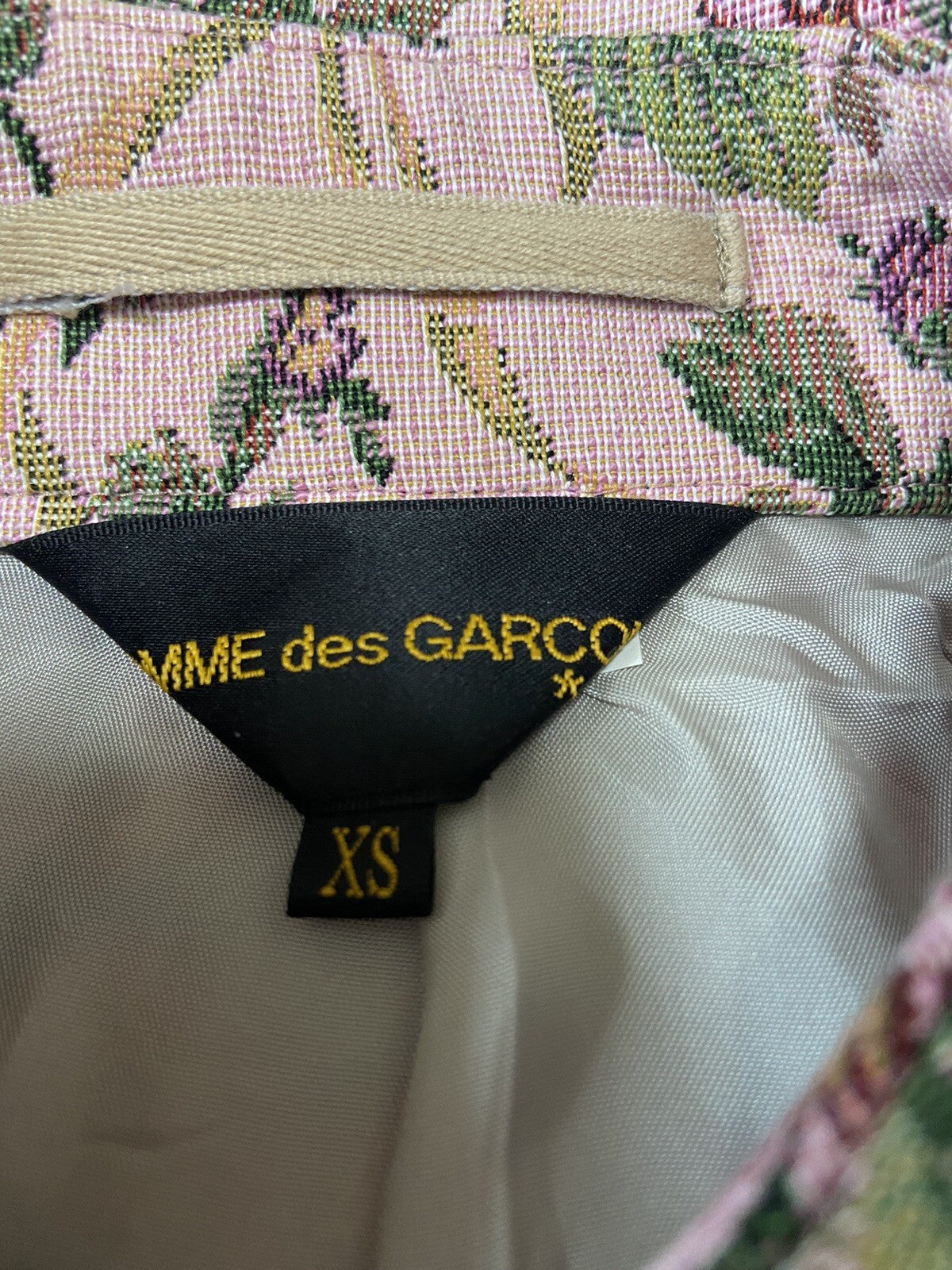 XS Comme des garcons AW16 Oversized jacquard floral coat