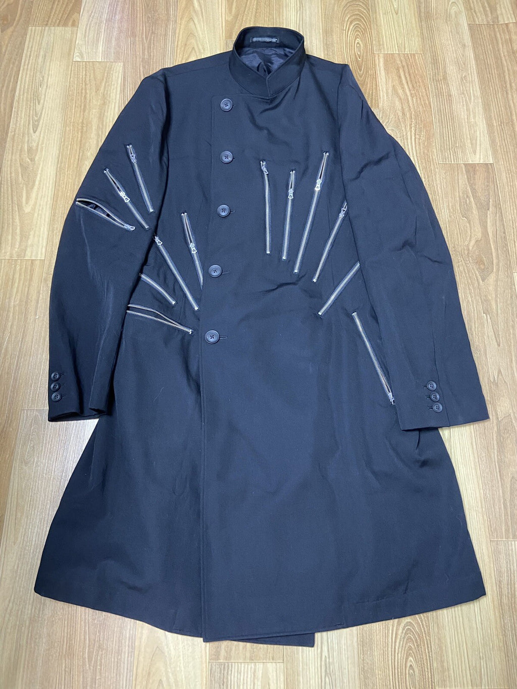 3 Yohji yamamoto pour homme ss19 multi zipper wool coat