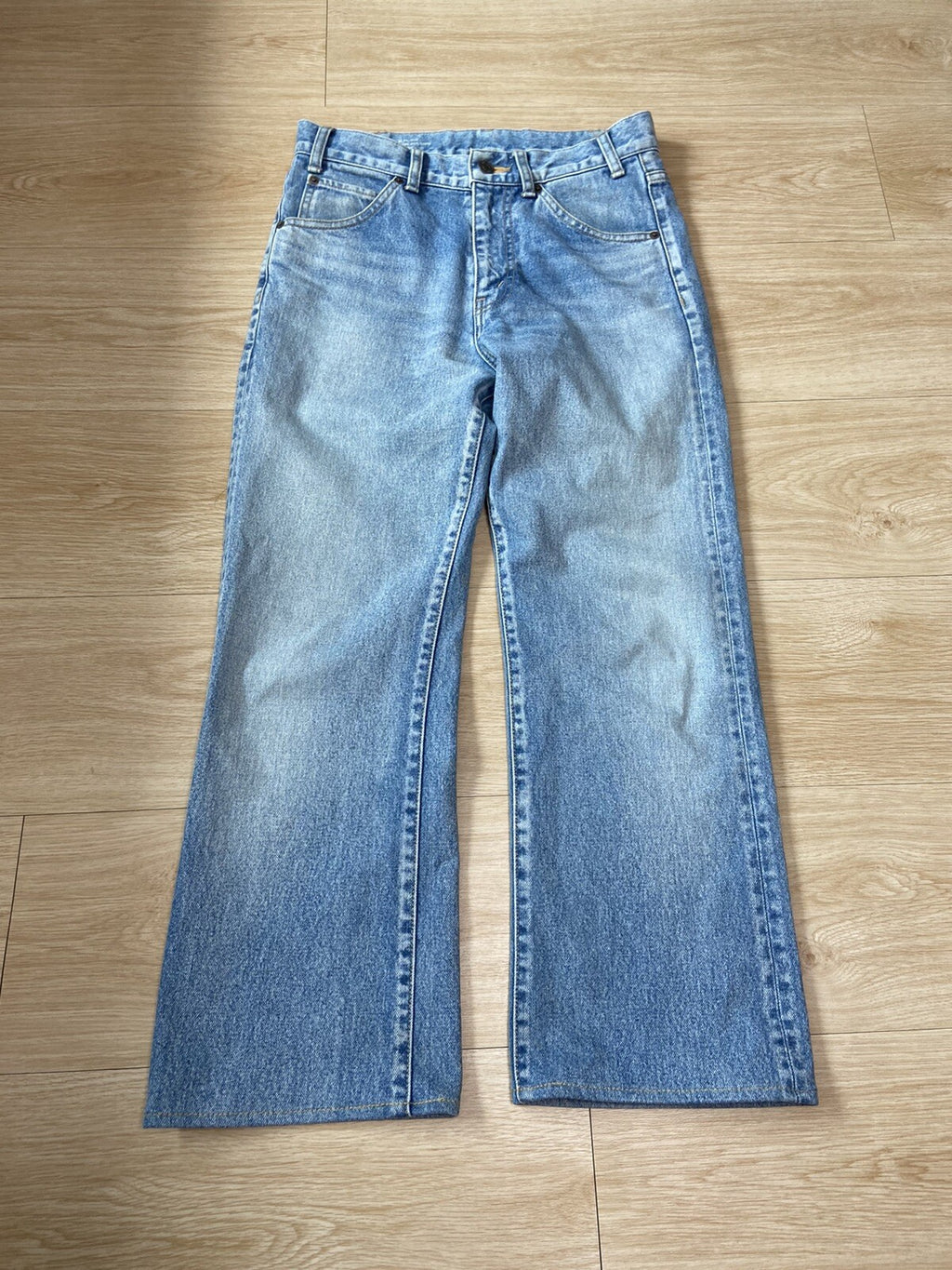 29 Celine SS20 Peer wash Bootcut flare jeans denim pants
