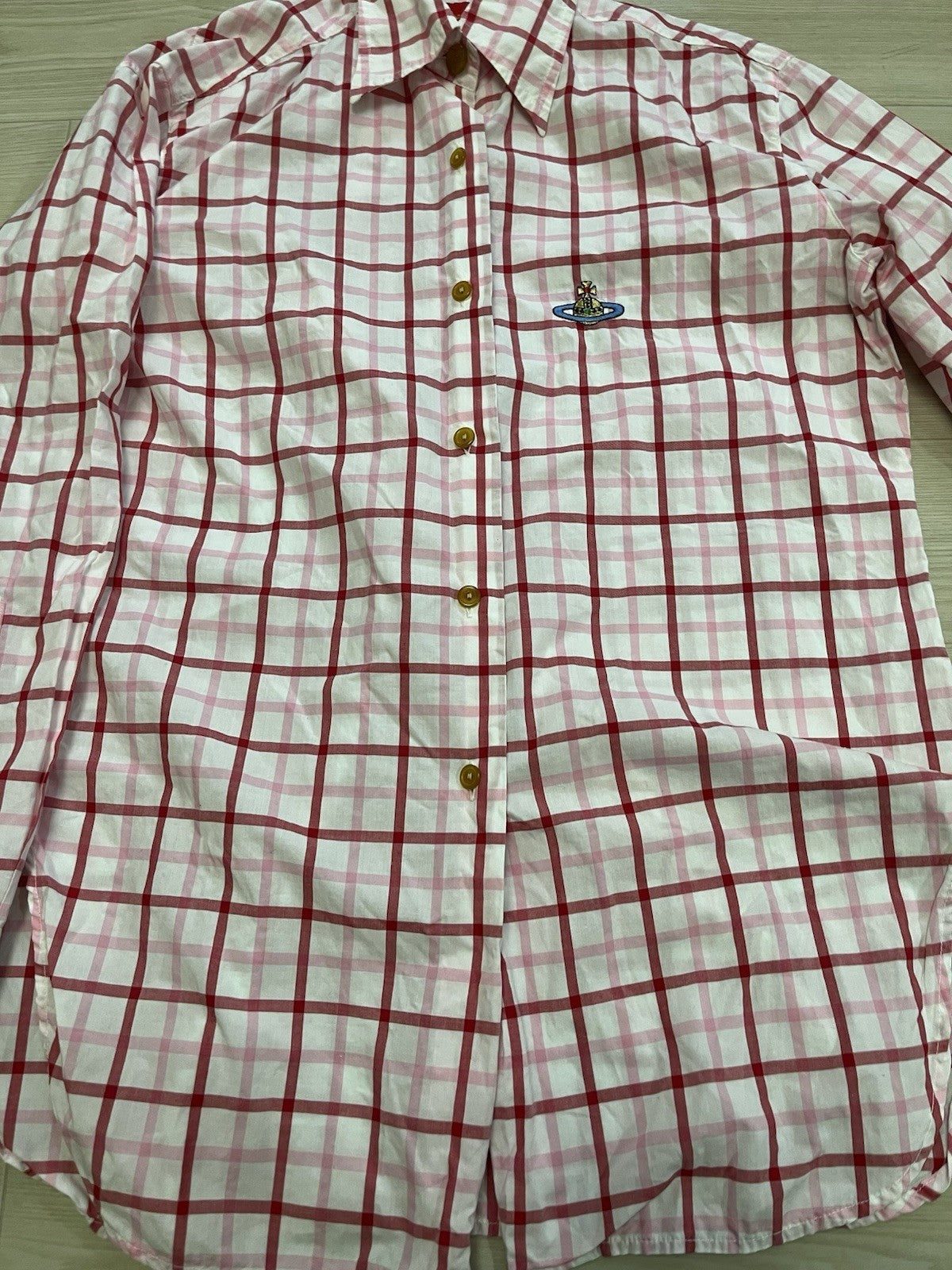 I Vivienne westwood vintage pink checkered button up shirt