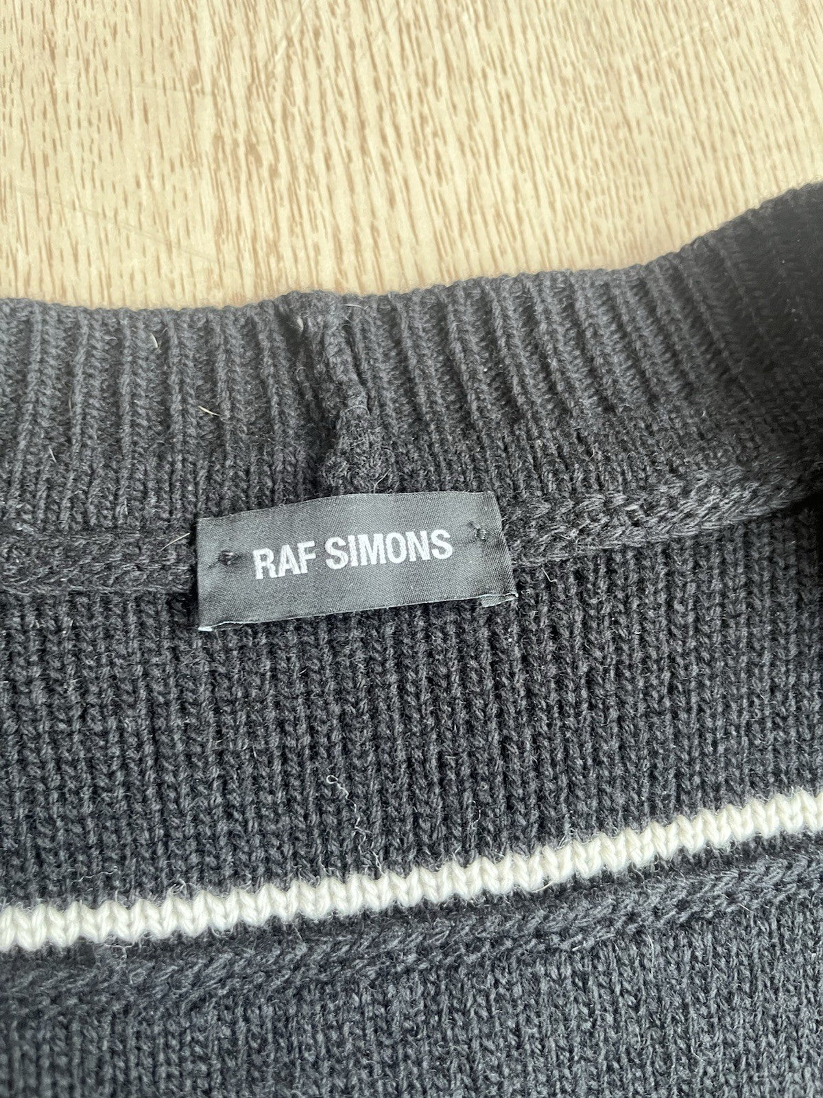 OS Raf simons oversized Heavy Weight knit sleeveless cardigan jacket