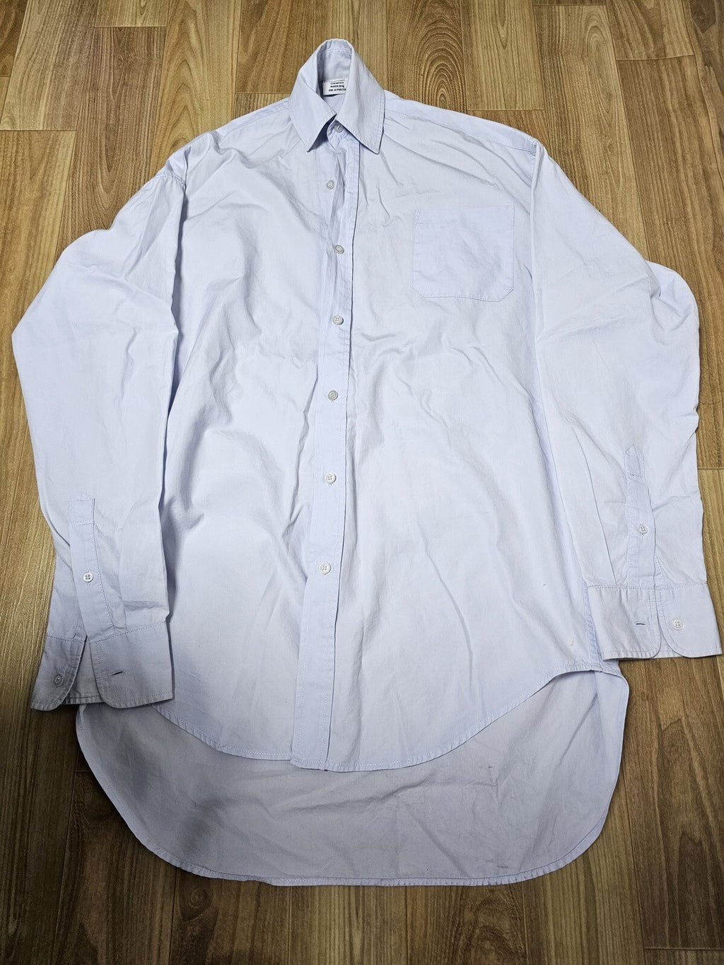 S Vetements AW15 oversized button up shirt skyblue