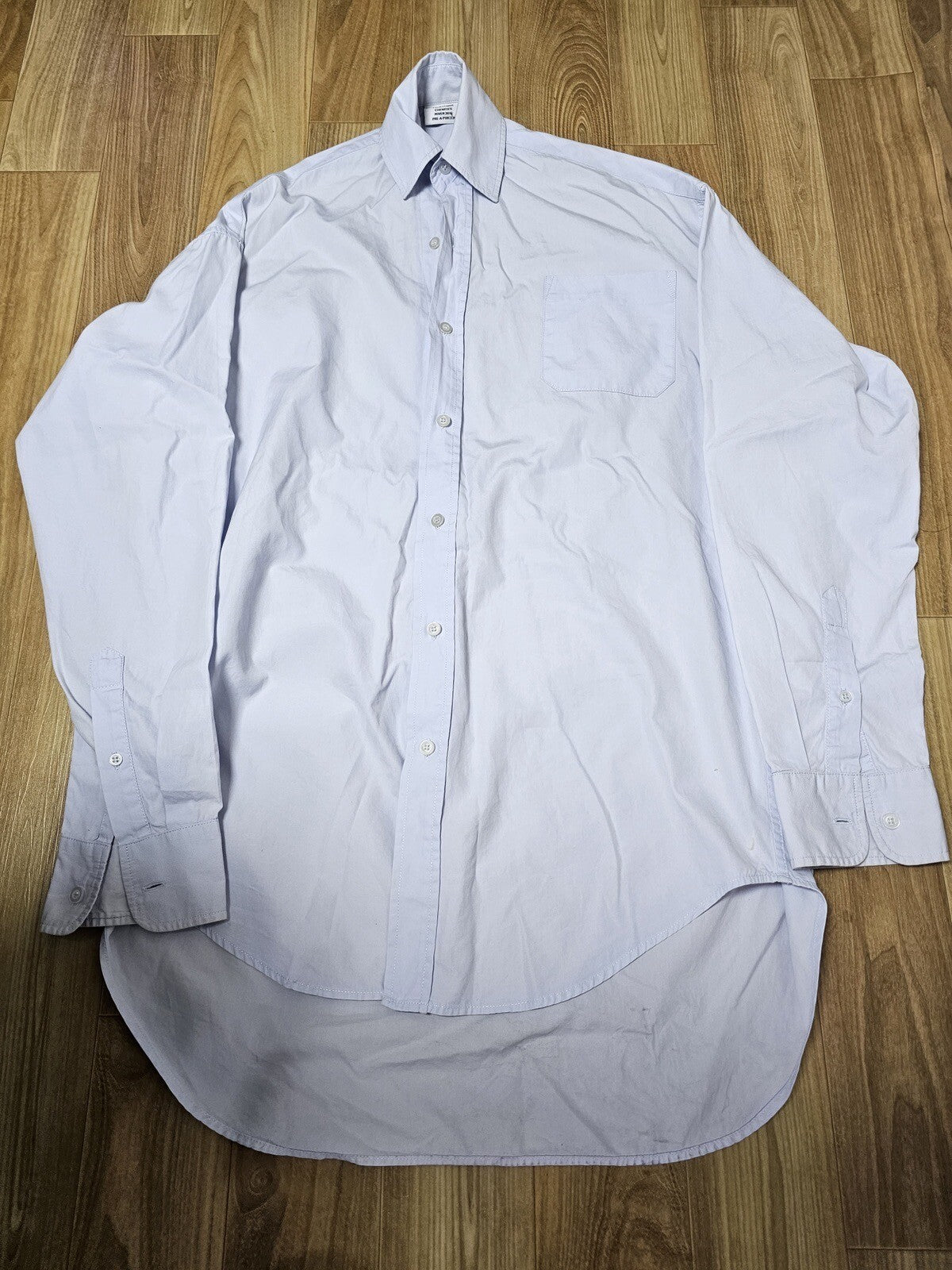 S Vetements AW15 oversized button up shirt skyblue