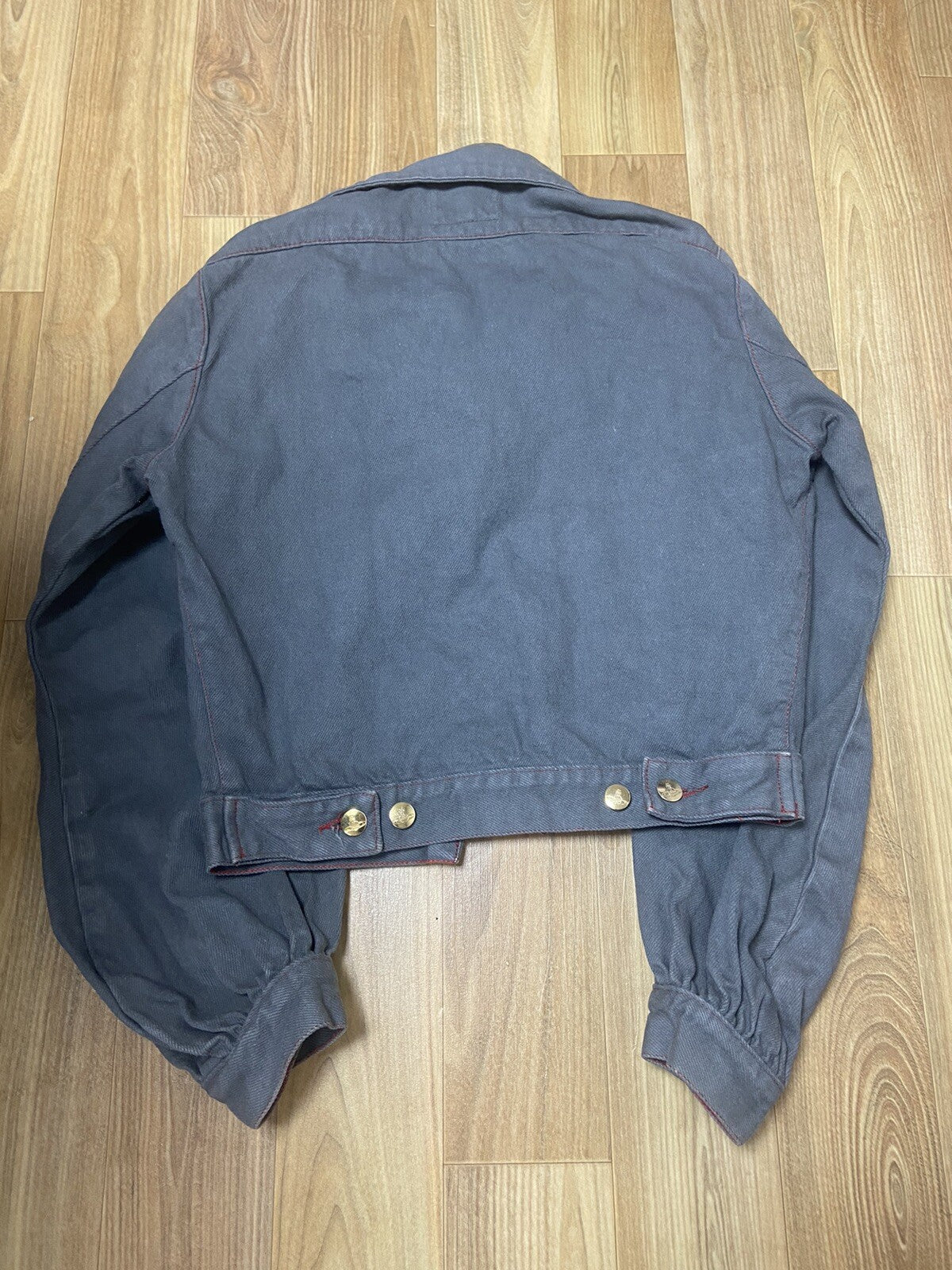 40 Vivienne westwood 90s Cropped big collar denim jacket