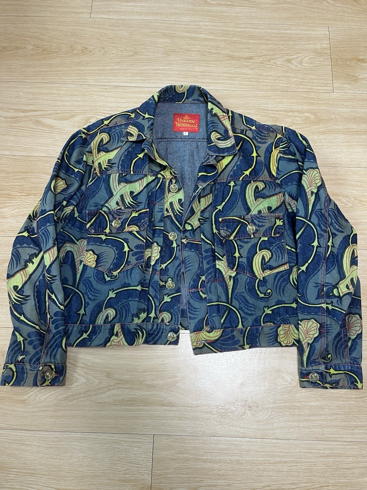 M Vivienne westwood VINTAGE 90s Grand hotel paisley Printing denim jacket