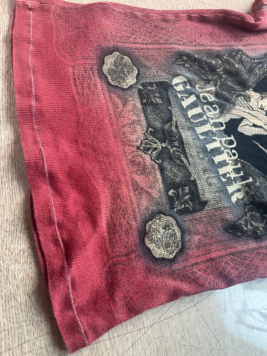 M Jean Paul Gaultier Maille Italy Tattooist power net rib t shirt Vintage
