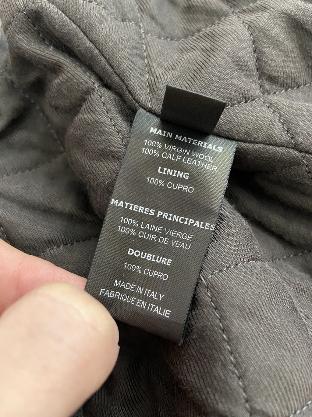 Xs Vetements oversized TIE leather trim VAGABOND wool coat