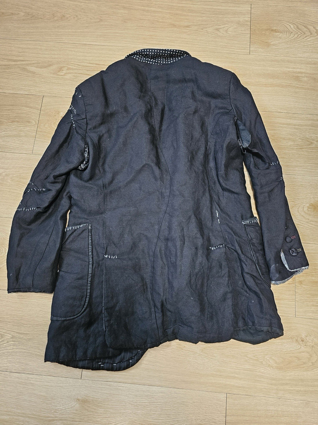 M Undercover AW04 But Beautiful Six-button assymetric blazer jacket