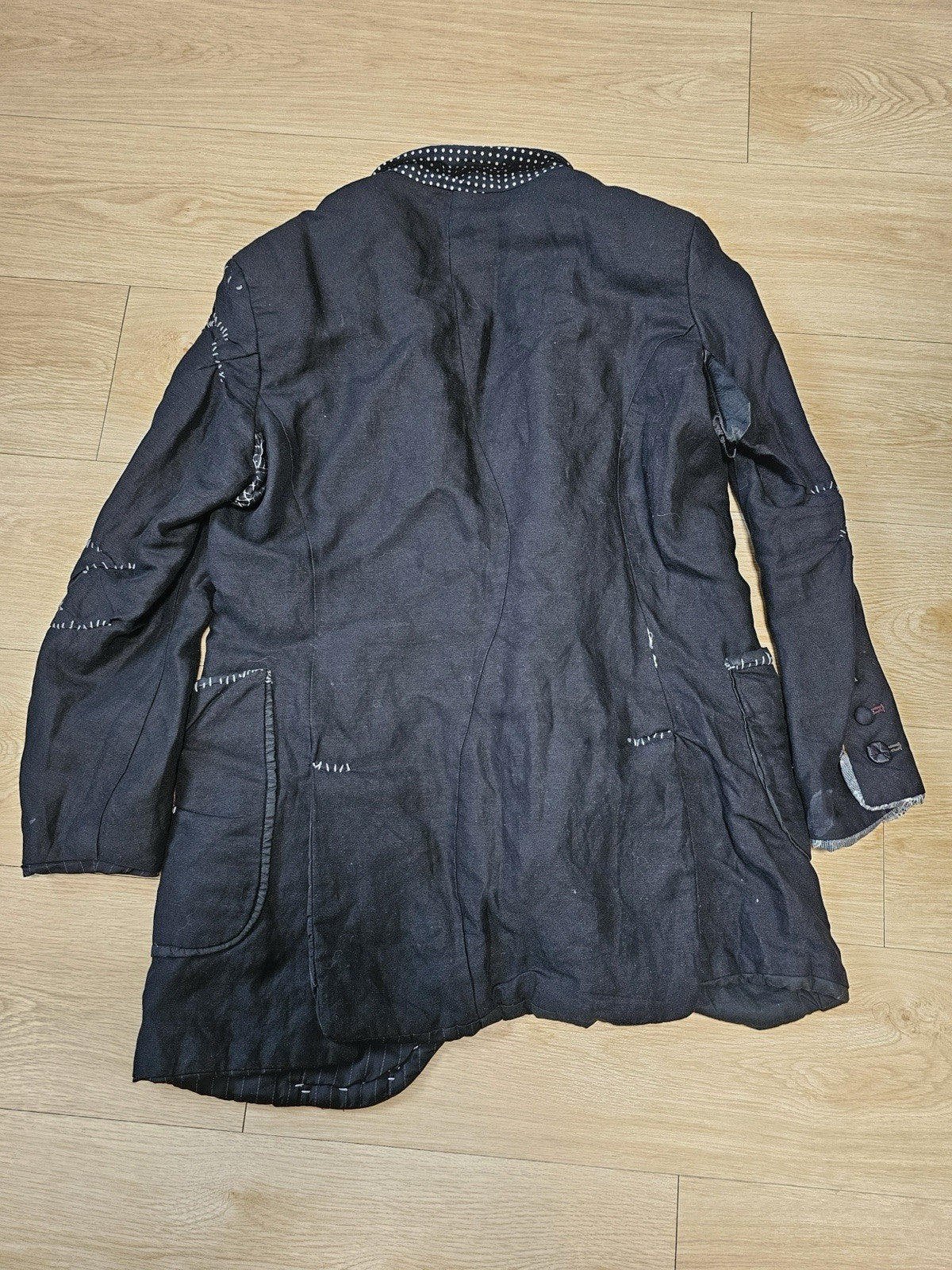 M Undercover AW04 But Beautiful Six-button assymetric blazer jacket