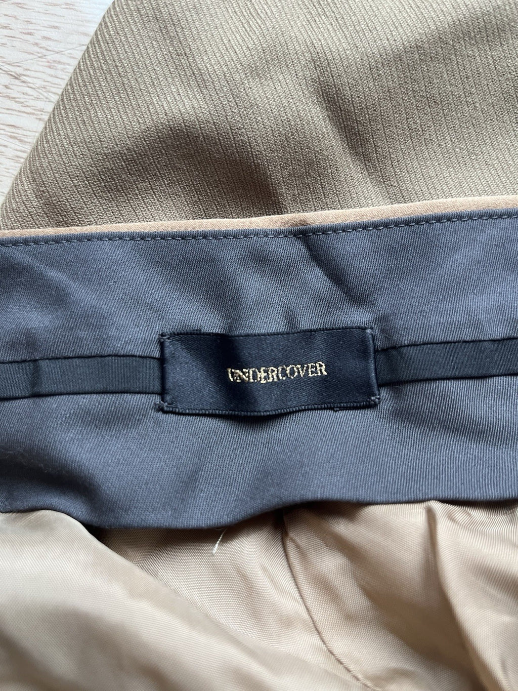 2 Undercover multi darts assymetric wool slacks pants