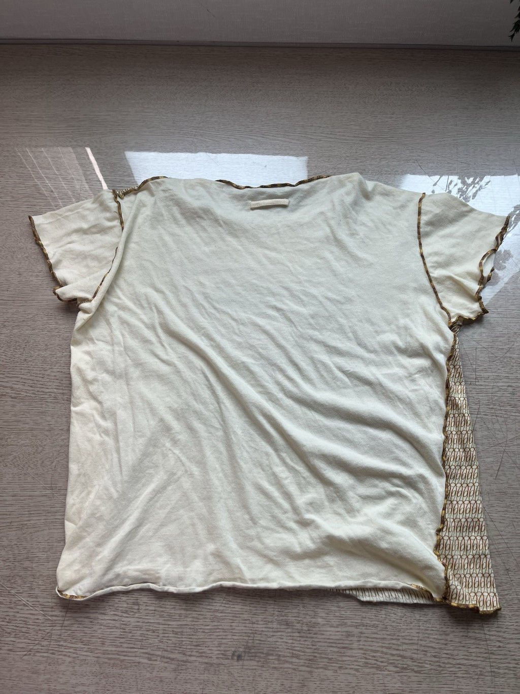 M Jean Paul Gaultier maille 90s 80s Vintage kirin printing T shirt Short Sleeve