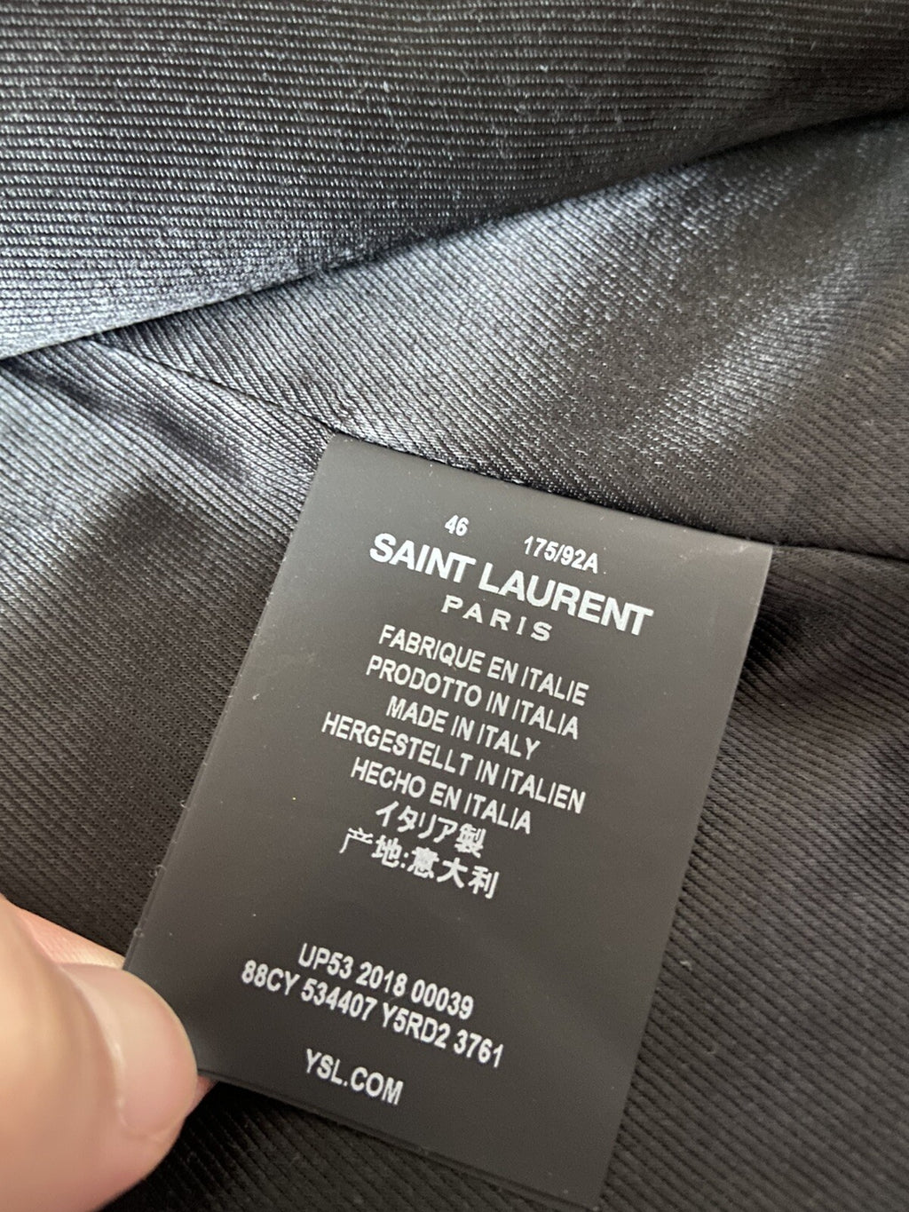 46 Saint Laurent 1971 printing L01 rider leather jacket