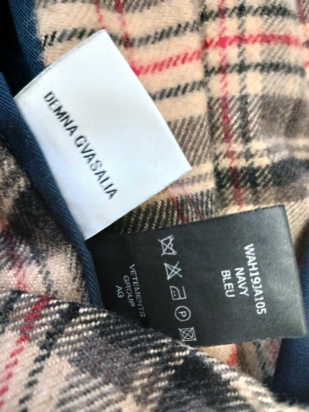 Xs Vetements reverisble Oversized scarf trench coat jacket