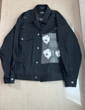 BNWT) M Raf simons oversized bold head Printing ring denim jacket
